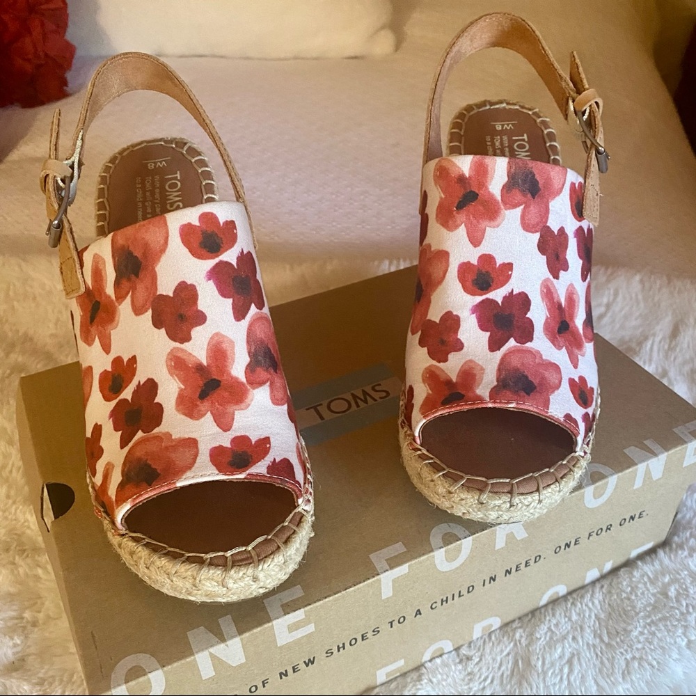 TOMS - Monica Floral Platform Sandals
